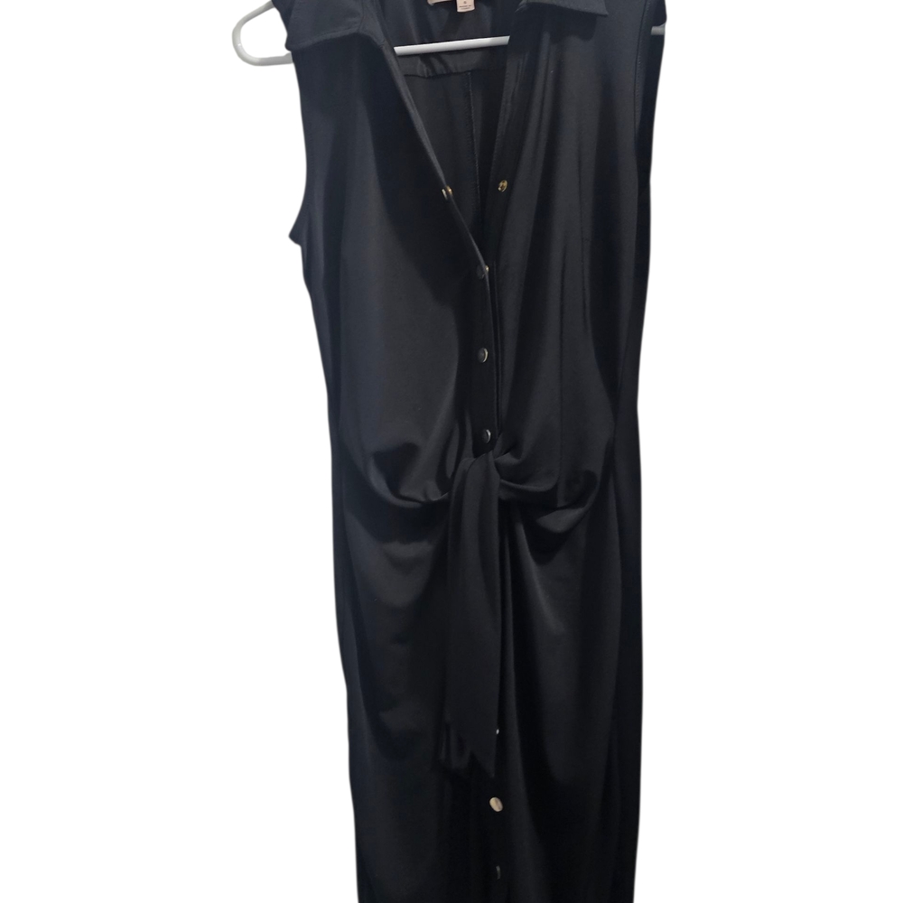 Philosophy Black Button-Front Dress - Picture 2 of 4
